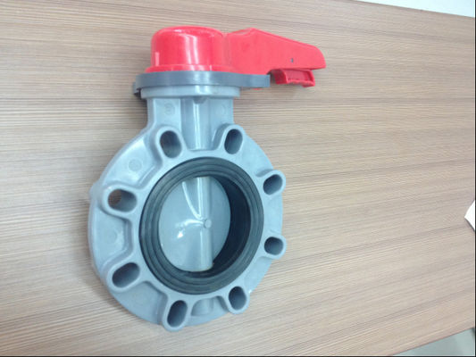 UPVC / PVC plastik kelebek Vana, 1/2"~ 24" elektrikli aktüatör su kelebek vanalar