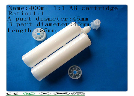400 barils en plastique de seringue de colle de 1:1, cartouche de colle d'ab, double cartouche