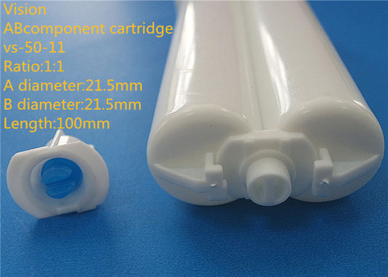 VS-50-11 1: 1 ตลับสององค์ประกอบอีพ็อกซี่อีพ็อกซี่ AB คู่พลาสติกความยาว AB ตลับ 21.5mm