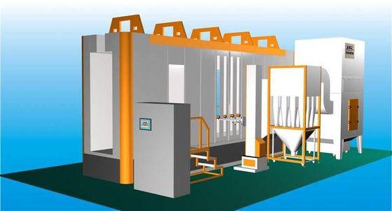 Cabina di spruzzo automatica della polvere del ciclone multi- con un sistema di due recuperi
