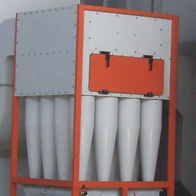 Cabina di spruzzo automatica della polvere del ciclone multi- con un sistema di due recuperi
