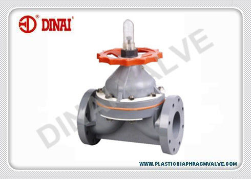 Válvula de diafragma industrial operada manual, plástico de CPVC/UPVC/PVDF/PPH fabricado