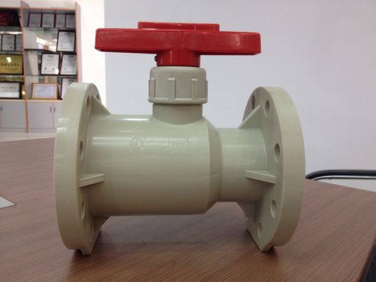 CPVC flens kogelkraan-wormwiel omgaan met 1/2 "- 8" 1.0Mpa Plastic controleren kleppen