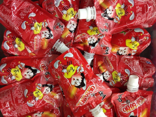 L'emballage adapté aux besoins du client de gelée tiennent la poche de bec en plastique stratifié